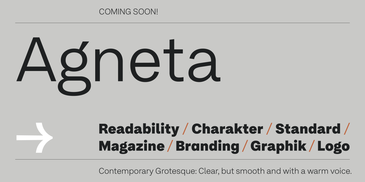 Agneta - New Typeface coming soon!